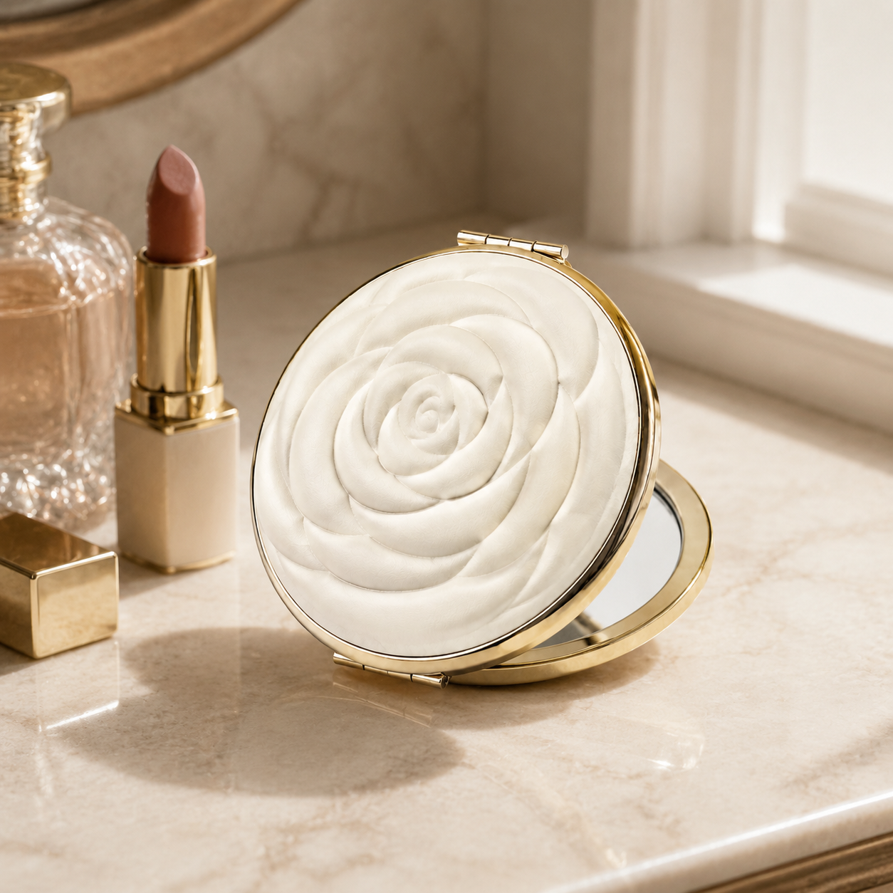 Rosette Compact Mirror
