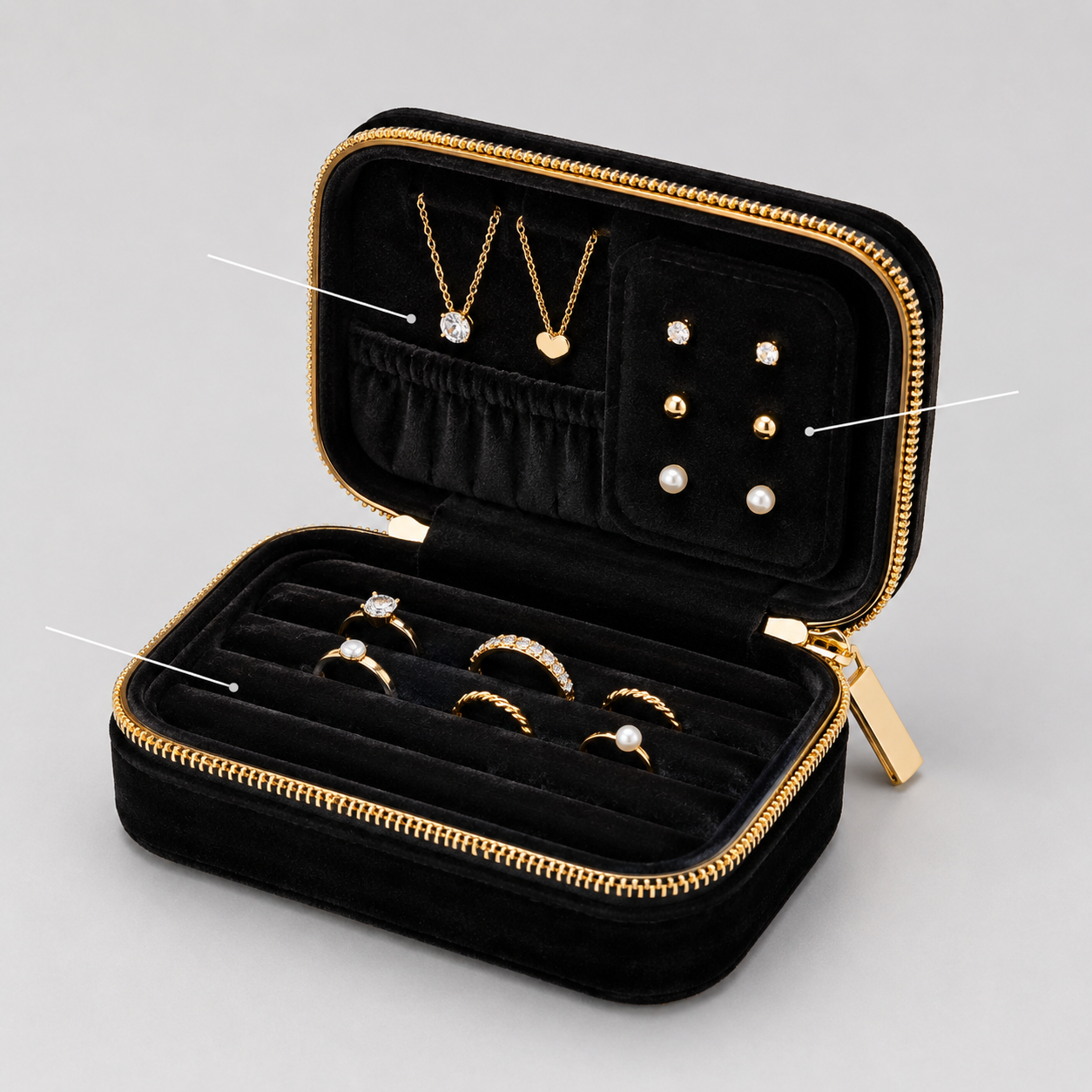 Velvet Night Travel Jewelry Case